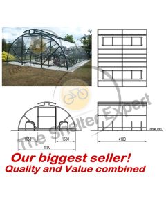 A sales drawing Economy 20 Cycle closed compound with vented roof