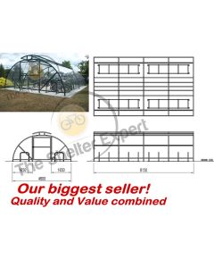 A sales drawing of our Economy 40 Cycle closed compound with vented roof