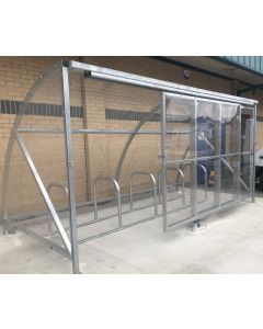10 Cycle Secure Bike Storage Shelter - Harlan Gated SGF10