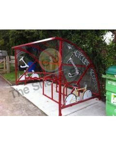 for schools 6 cycle shelter with 10 scooter rack