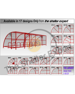 a digital render of our harlan extended front 20 cycle shelter
