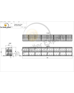 A sales drawing of our Rydale Open with Two Tier cycle racks