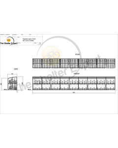 A sales drawing of our Rydale Open with Two Tier cycle racks
