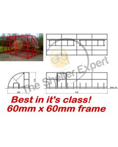 A sales drawing of our Salisbury extended front 20 cycle shelter