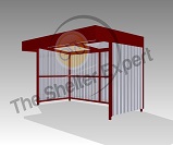 Taurus cycle shelter with box profile sheeting to back and sides