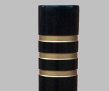 BO04 - Bollard design SE114 with triple groove, 1200mm high, 114mm dia. Guide price with single colour finish and highlights £152.35