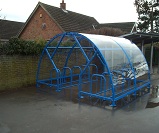 FS17 - Salisbury minor premium open compound cycle shelter for 20 bikes